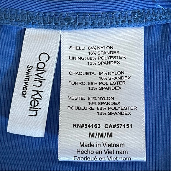 CALVIN KLEIN 💯WOMEN’S TANKINI WITH BIKINI BOTTOM EUC 👙 SZ MEDIUM💙💙💙 - Picture 15 of 16
